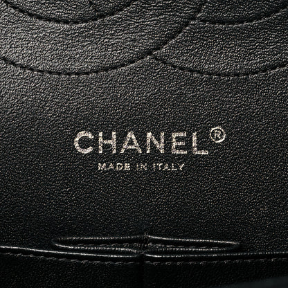 Chanel Lambskin Chevron Quilted Jumbo Double Flap So Black 6 of 11