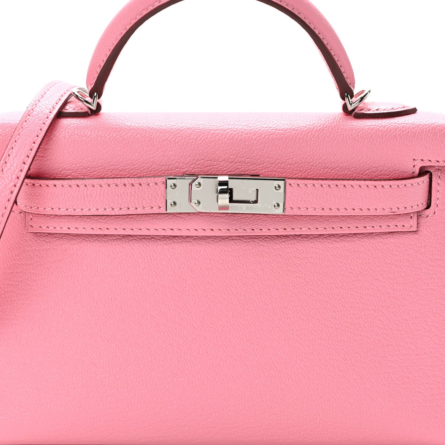 Hermes Chevre Mysore Verso Mini Kelly Sellier 20 Rose Confetti Sanguine 8 of 13