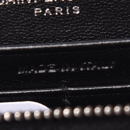Saint Laurent Lambskin Y Quilted Monogram Large Loulou Flap Wallet Black 7 of 8