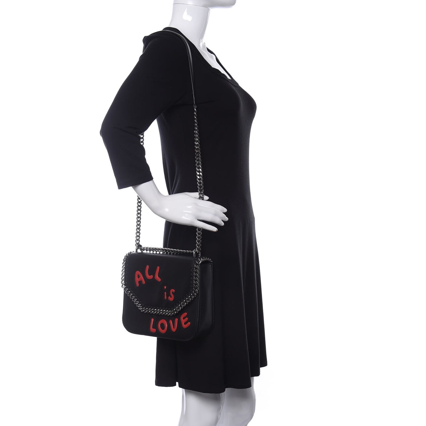 Eco Alter Nappa Falabella Box All Is Love Shoulder Bag Black