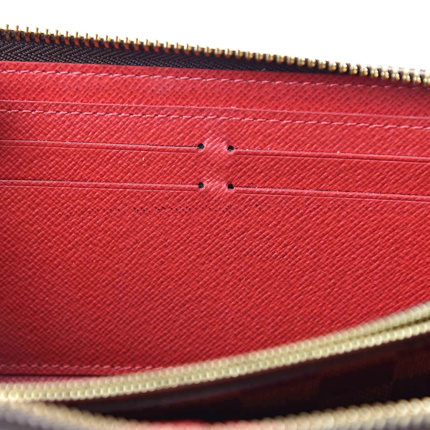 Damier Ebene Clemence Wallet Cherry