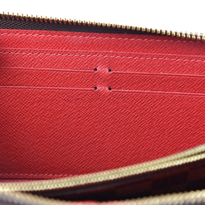 Louis Vuitton Damier Ebene Clemence Wallet Cherry 8 of 10