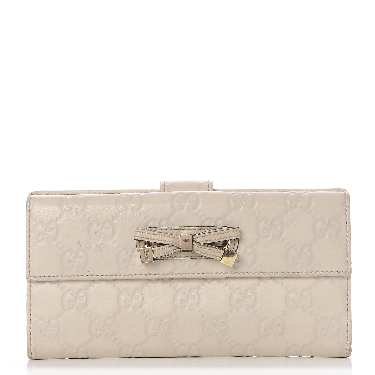 Gucci Guccissima Princy Continental Wallet Off White 1 of 7