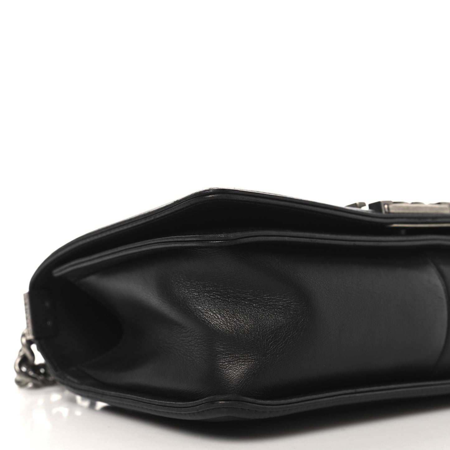 Calfskin Quilted Medium Boy Flap Black