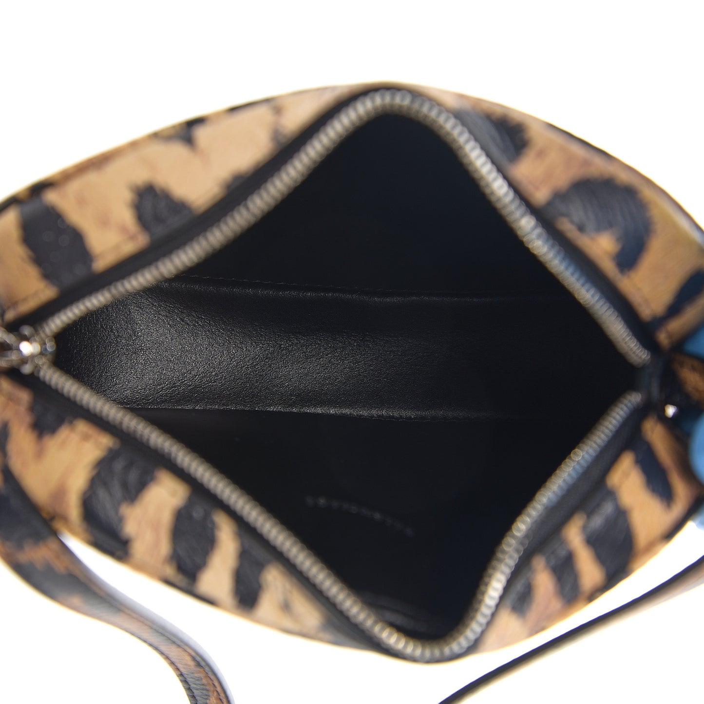 Calfskin Printed Leopard XS Everyday Camera Bag Beige White