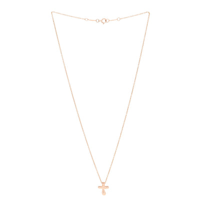 Tiffany 18K Rose Gold 12mm Elsa Peretti Cross Pendant Necklace 2 of 5