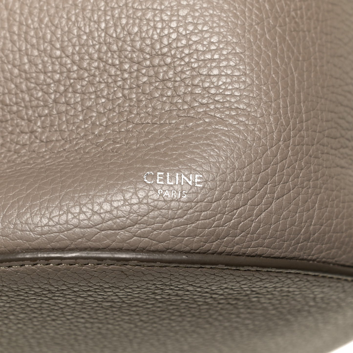 Supple Grained Calfskin Big Bag Bucket Light Taupe