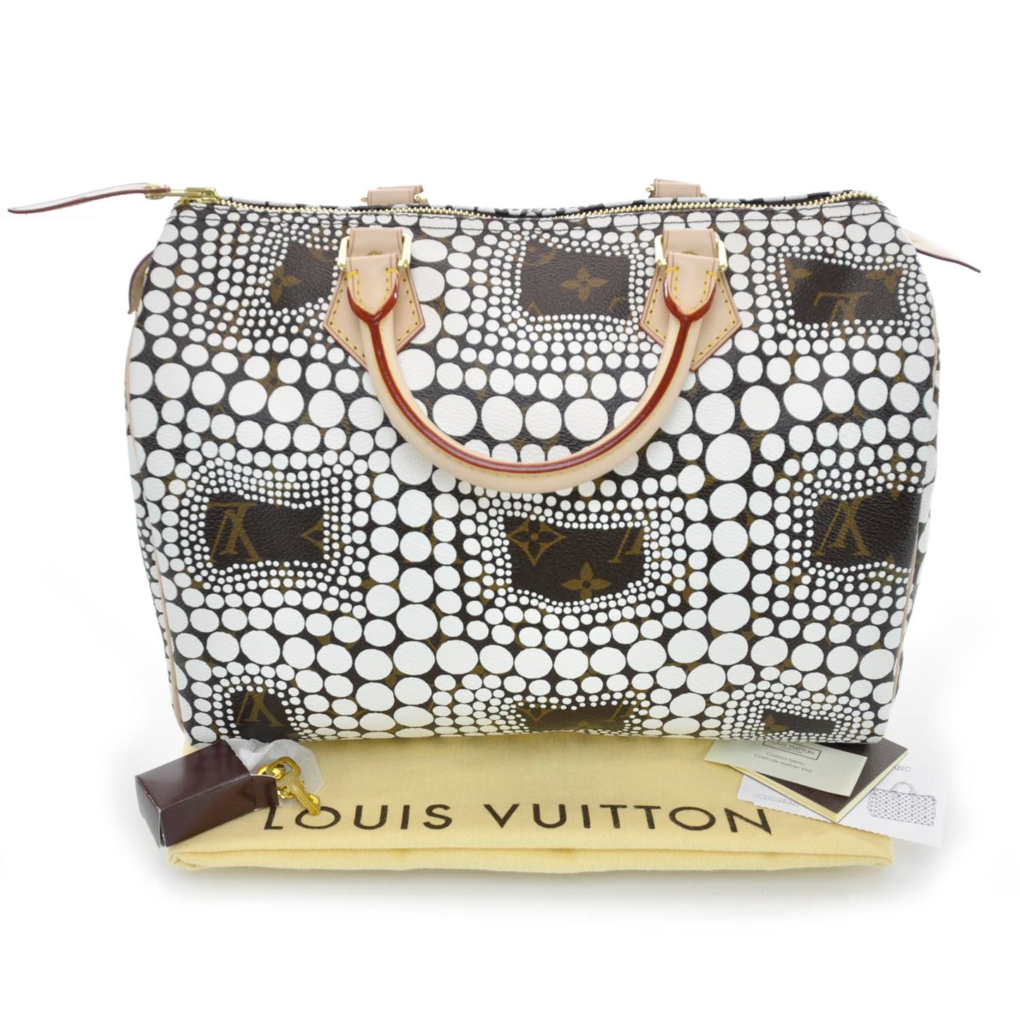 Monogram Kusama Town Speedy 30 White