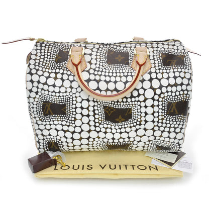 Louis Vuitton Monogram Kusama Town Speedy 30 White 3 of 12