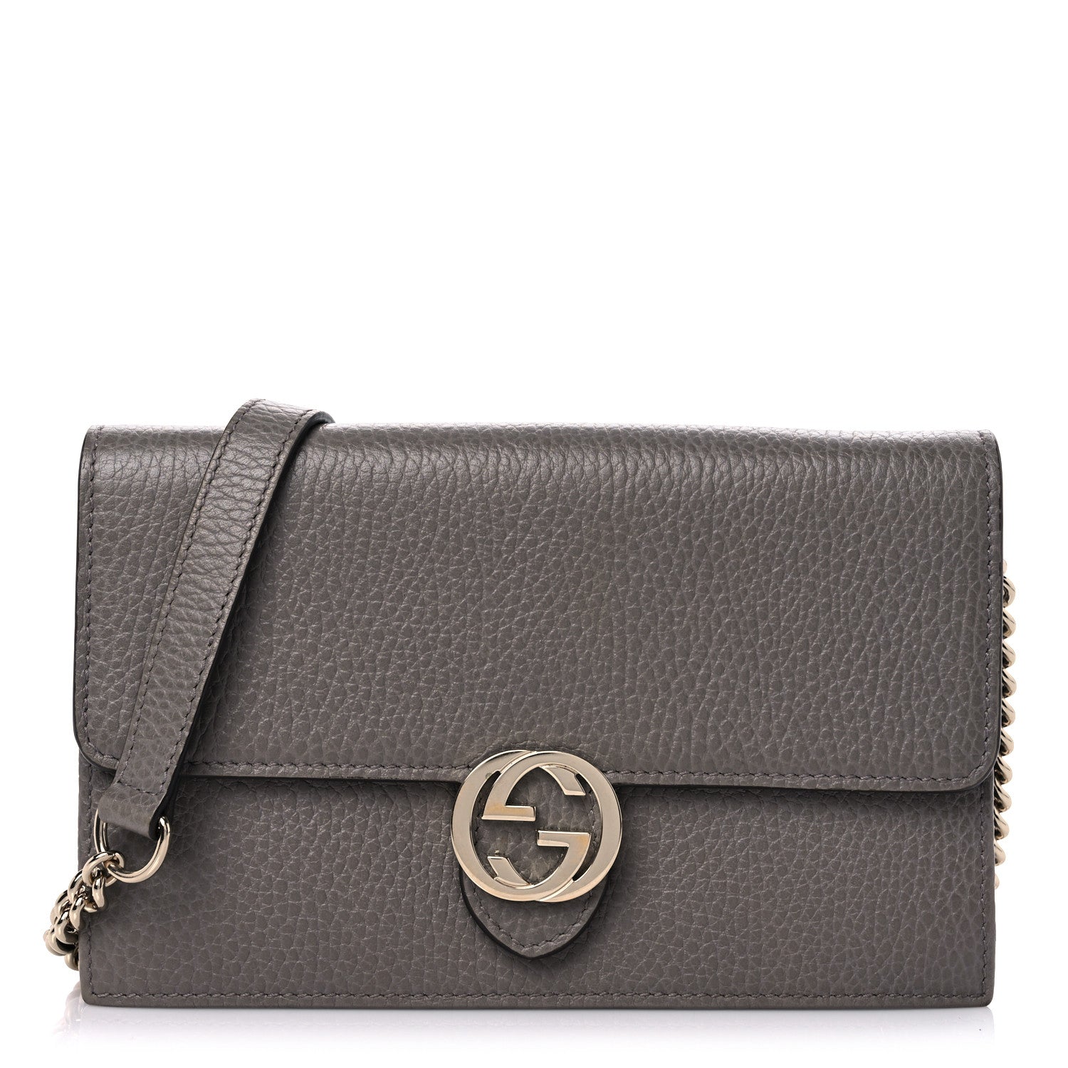 Gucci Dollar Calfskin Interlocking G Chain Wallet Loess 1 of 11