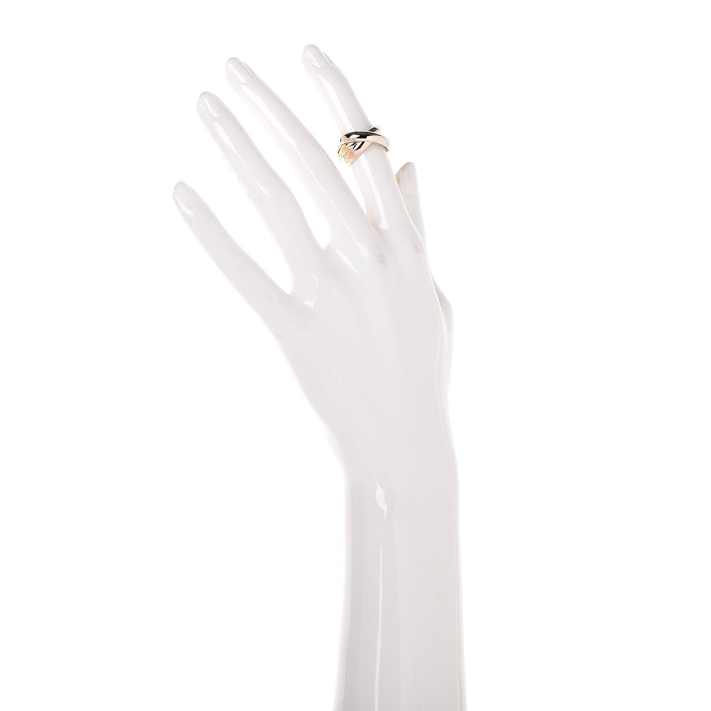 18K Pink Yellow White Gold Classic Trinity Ring 50 5.25
