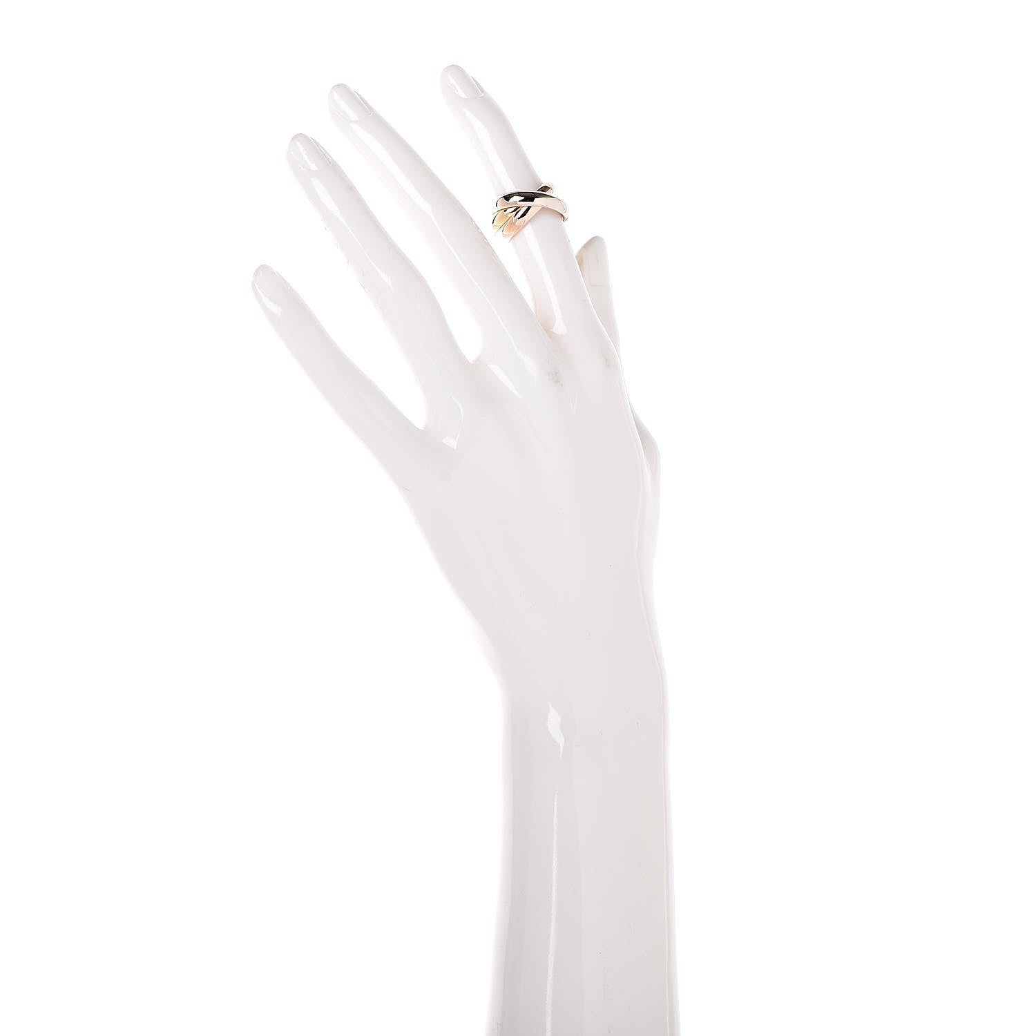 Cartier 18K Pink Yellow White Gold Classic Trinity Ring 50 5.25 2 of 5