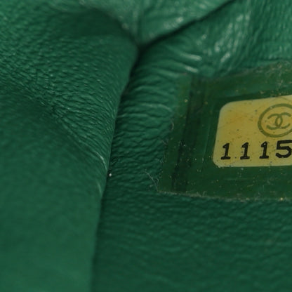 Chanel Lambskin Perforated East West Flap Green 7 of 10
