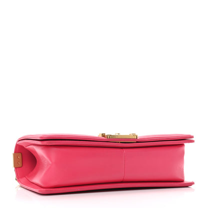 Chanel Lambskin Quilted Medium Boy Flap Fuchsia 4 of 10