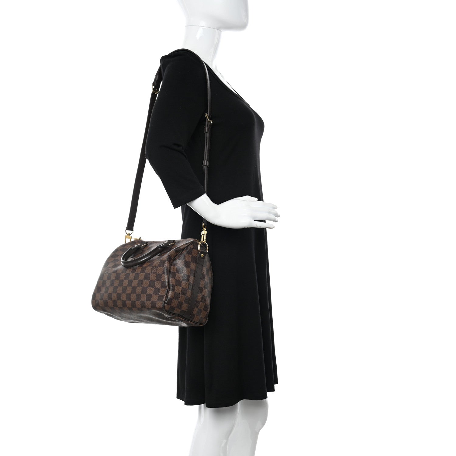 Louis Vuitton Damier Ebene Speedy Bandouliere 25 2 of 11