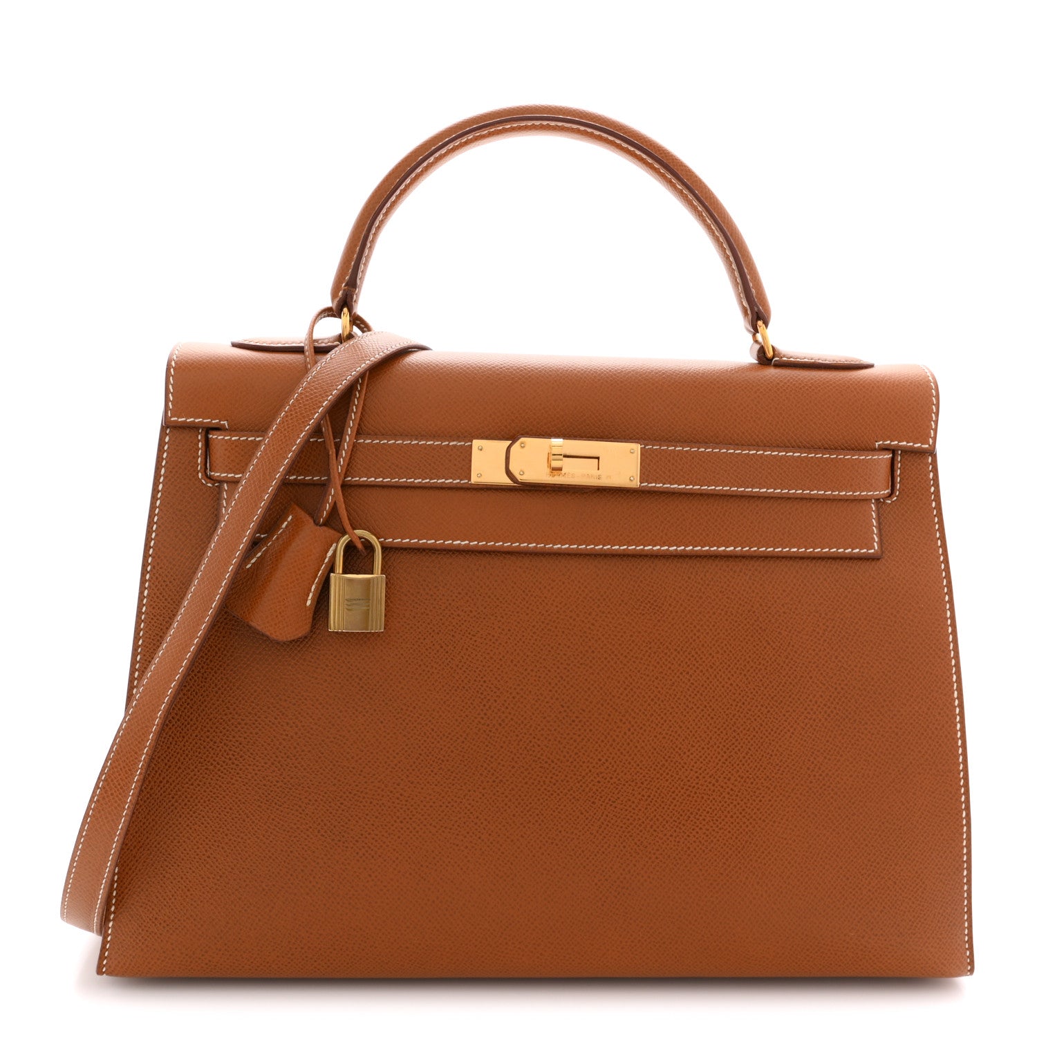 Hermes Courchevel Kelly Sellier 32 Gold 1 of 14