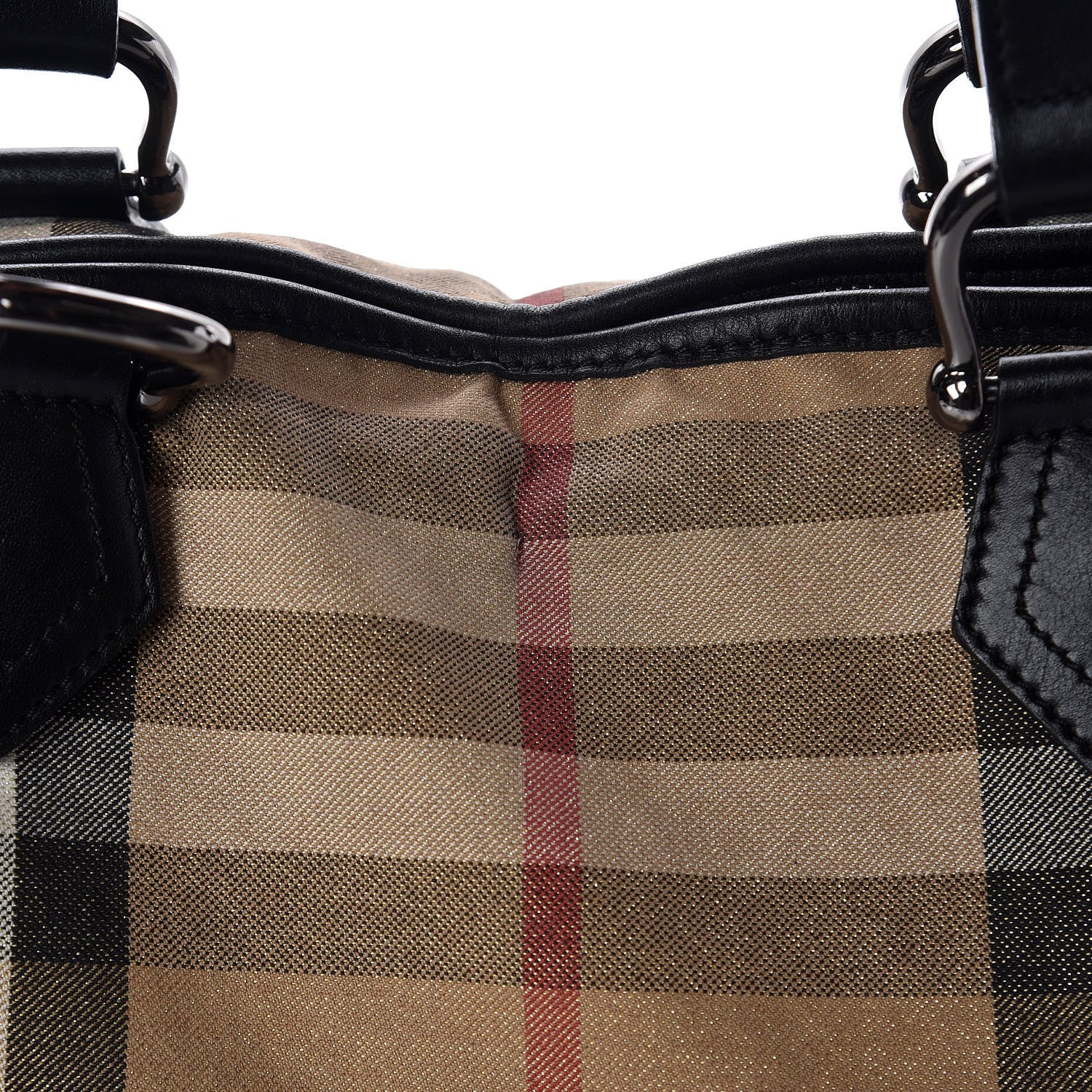 Burberry Shimmer House Check Tote Black 12 of 13