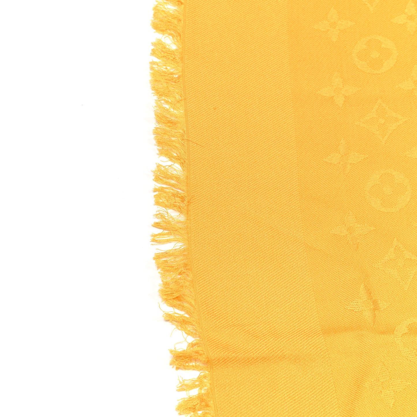 Wool Silk Monogram Shawl Safran