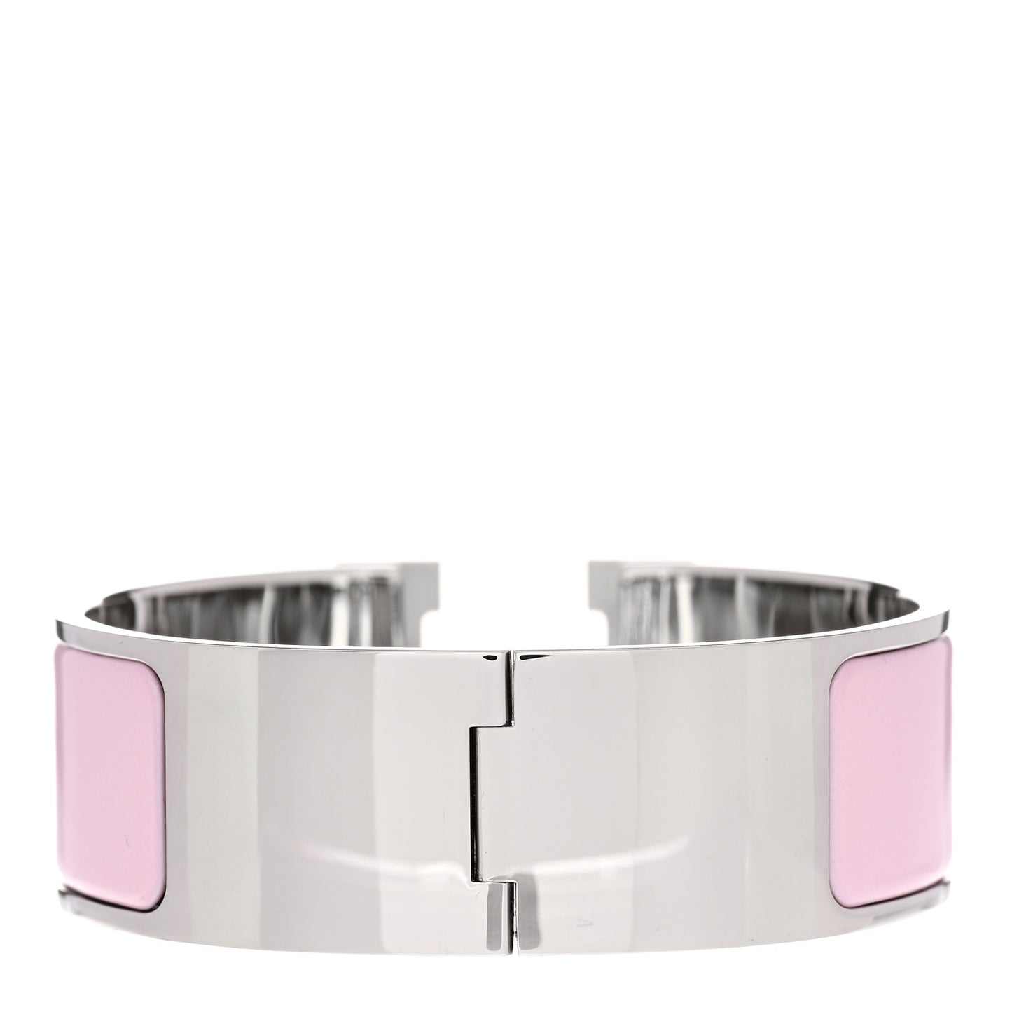Enamel Wide Clic Clac H Bracelet PM Rose Dragee
