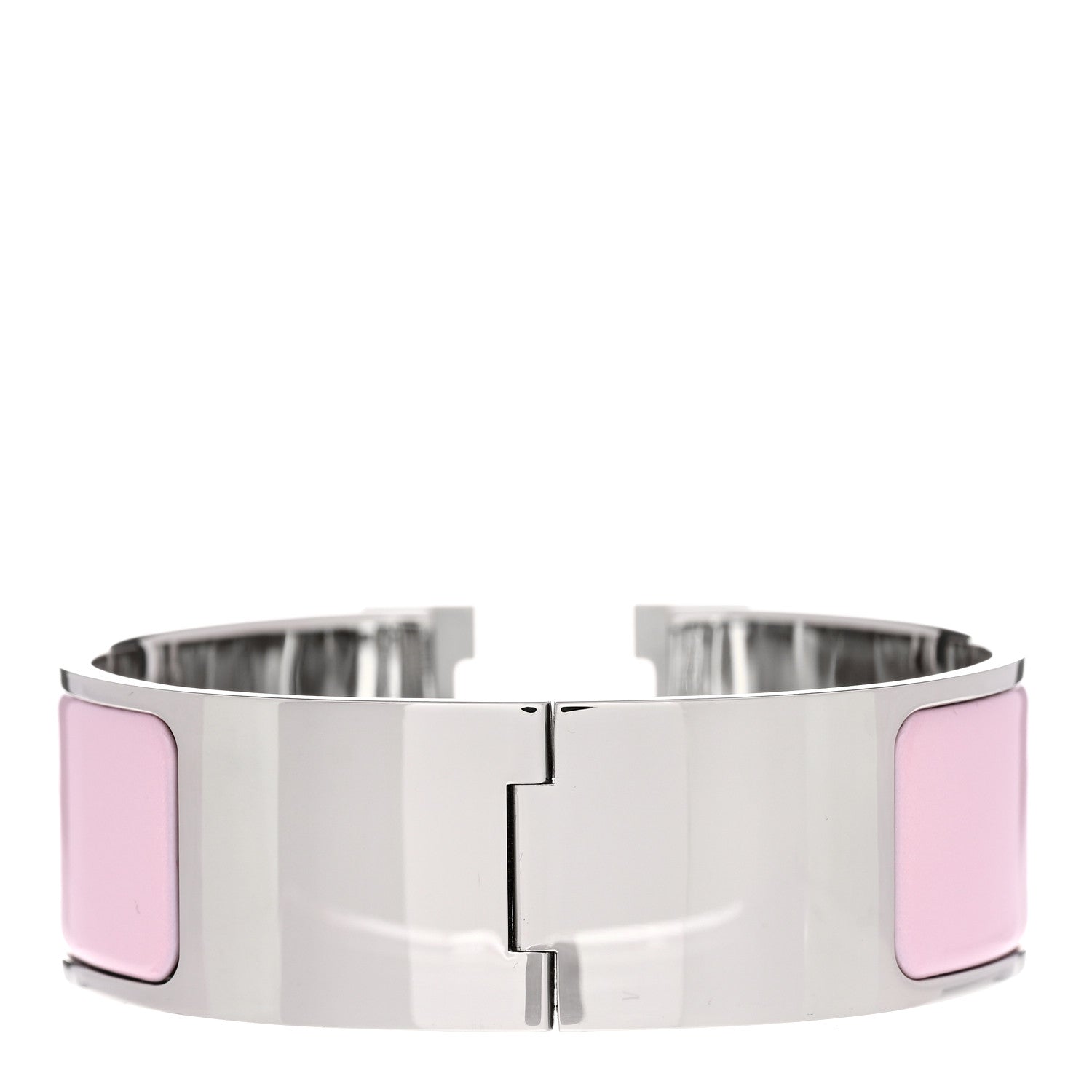 Hermes Enamel Wide Clic Clac H Bracelet PM Rose Dragee 3 of 5