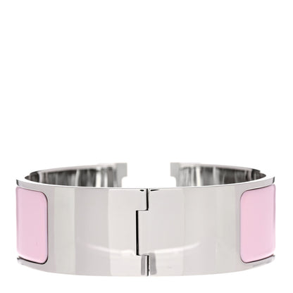 Hermes Enamel Wide Clic Clac H Bracelet PM Rose Dragee 3 of 5