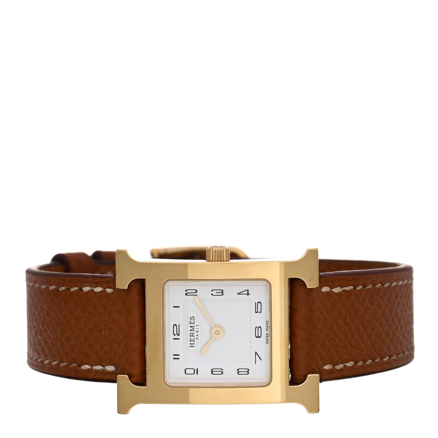 Stainless Steel Epsom 21mm Heure H Hour Quartz Watch Gold