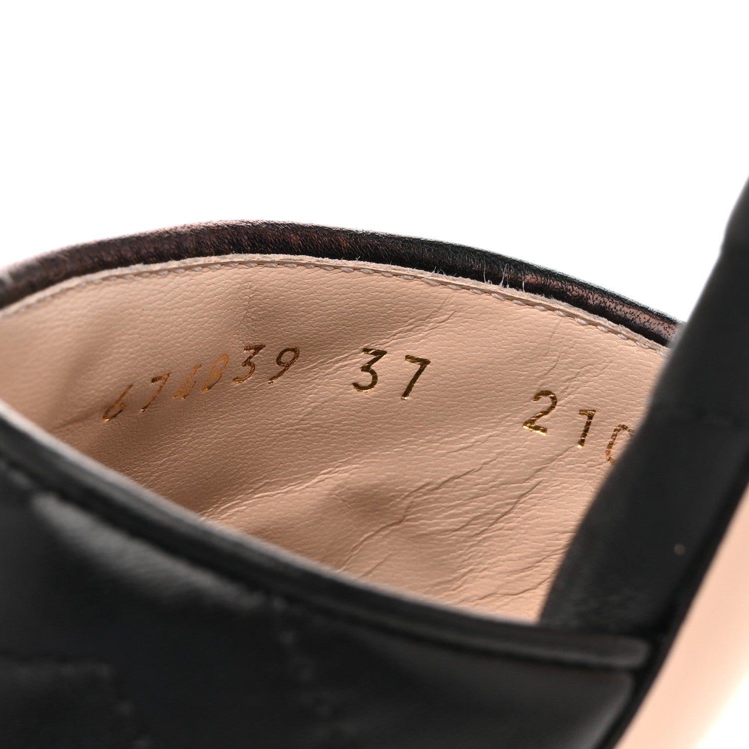 Gucci Nappa Matelasse GG Marmont 75mm Slide Sandals 37 Black 9 of 10