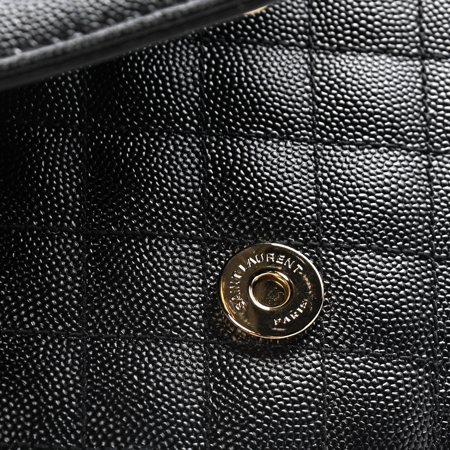 Saint Laurent Grain De Poudre Textured Mixed Matelasse Triquilt Medium Monogram Satchel Black 14 of 17