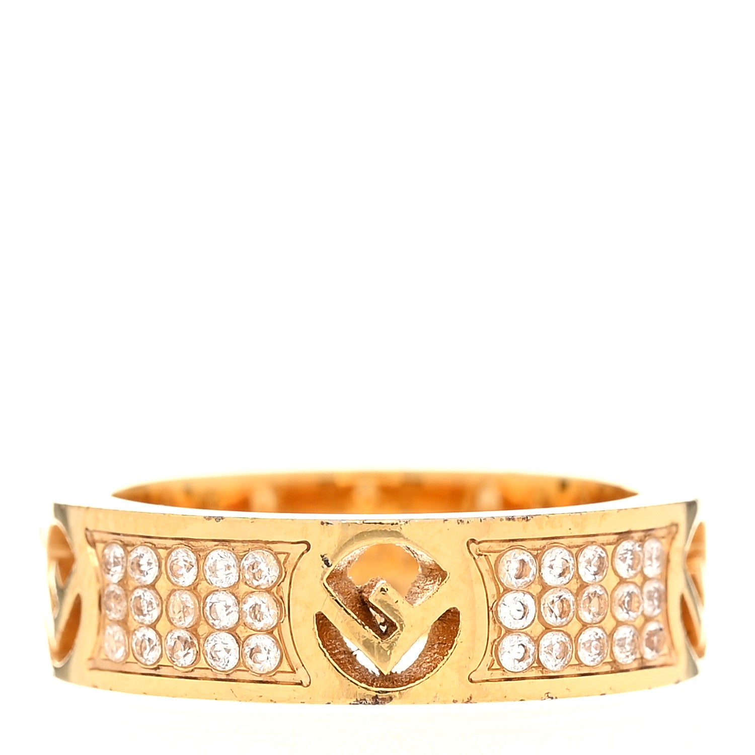 Fendi Crystal FF Ring S Gold 1 of 6