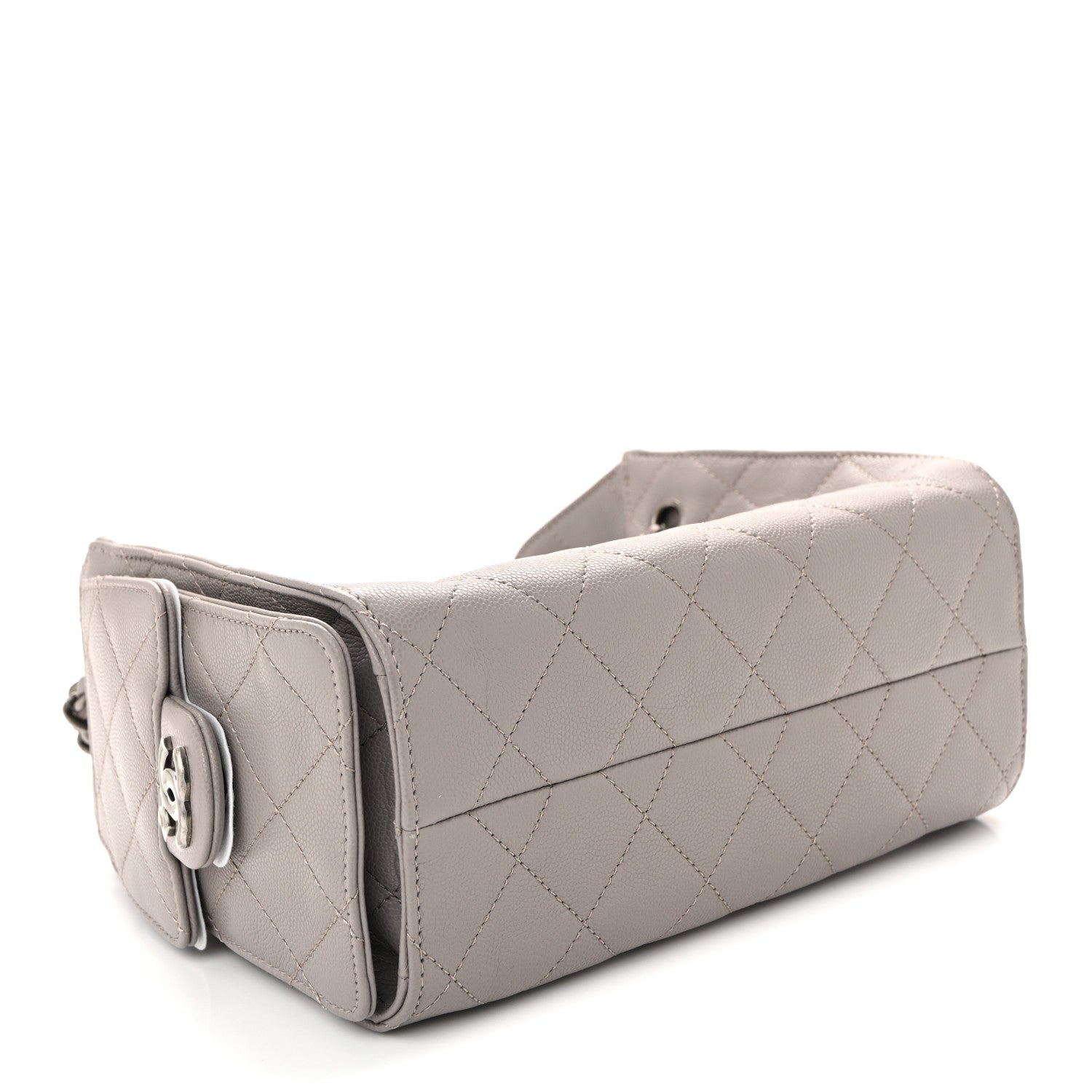 Chanel Caviar Quilted Mini Chanel 25 Handbag Dark Grey 4 of 10