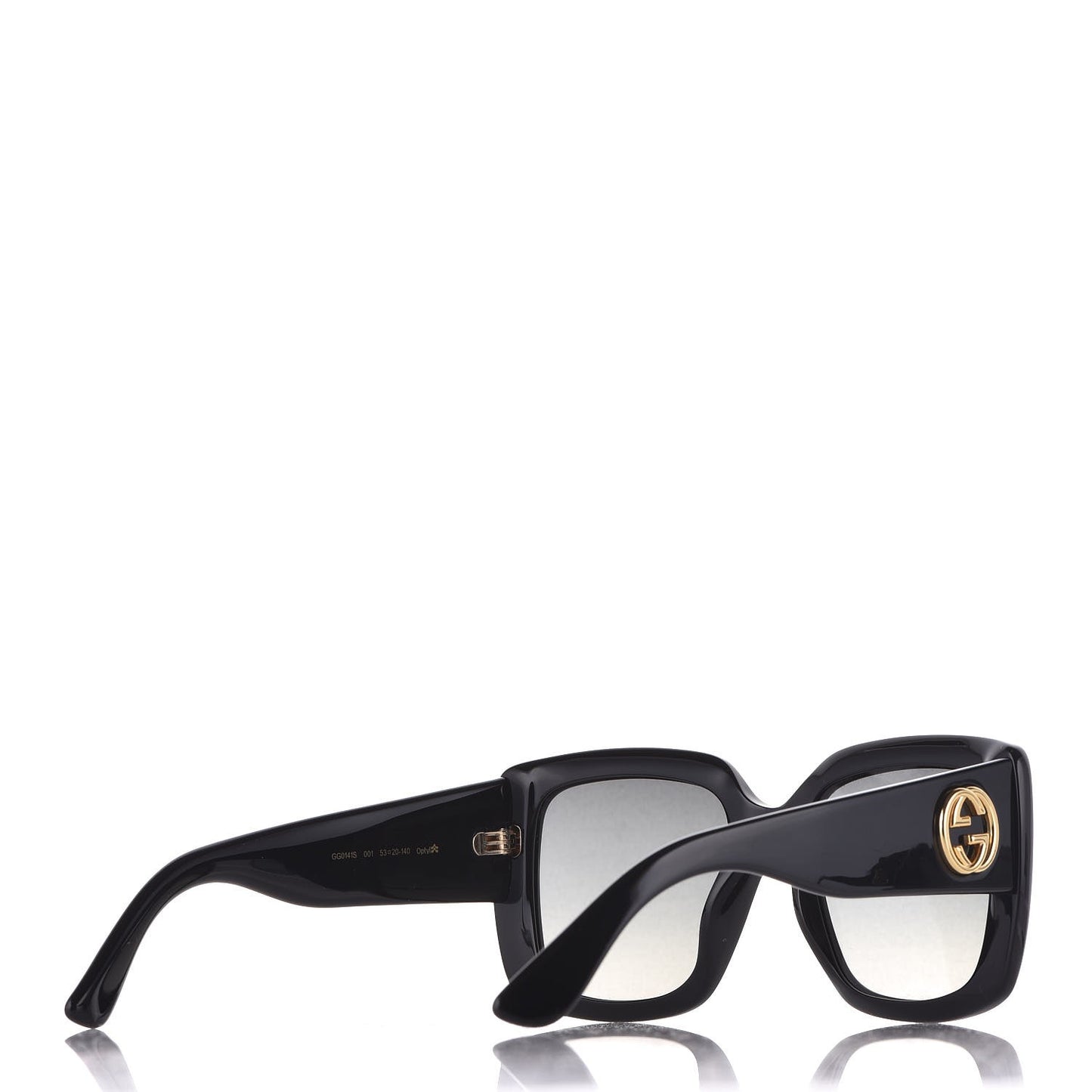 Acetate Square Frame Sunglasses GG0141S Black