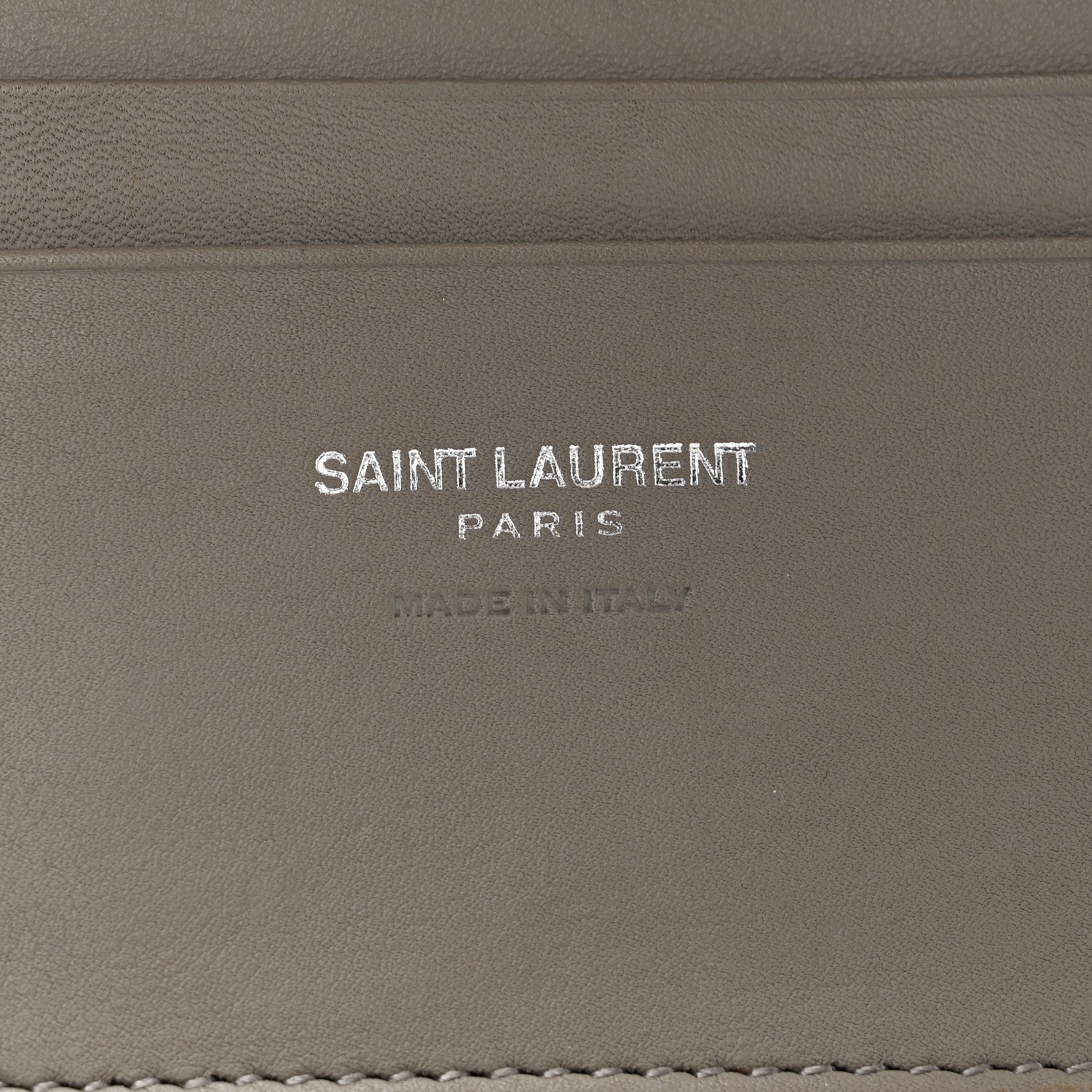 Saint Laurent Calfskin Monogram Toy Cabas  Oyster Grey 6 of 10