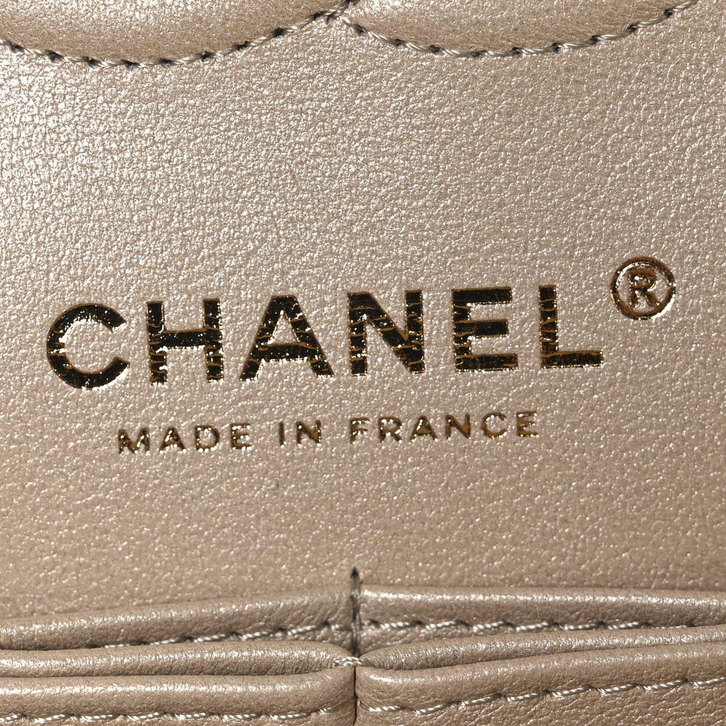 Metallic Caviar Quilted Small Double Flap Gold