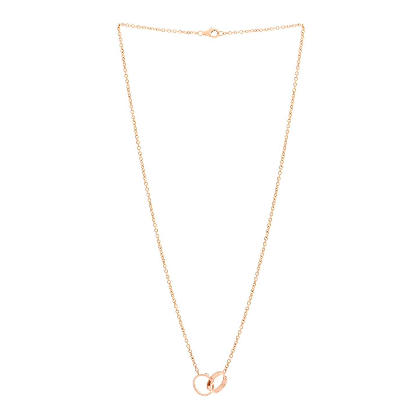 18K Pink Gold Interlocking LOVE Necklace