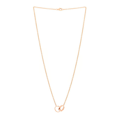 Cartier 18K Pink Gold Interlocking LOVE Necklace 3 of 5