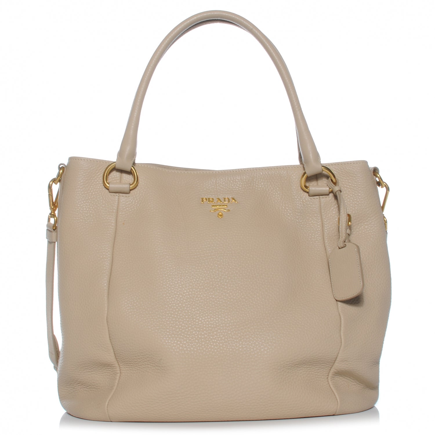 Prada Vitello Daino Tote Sabbia 1 of 8