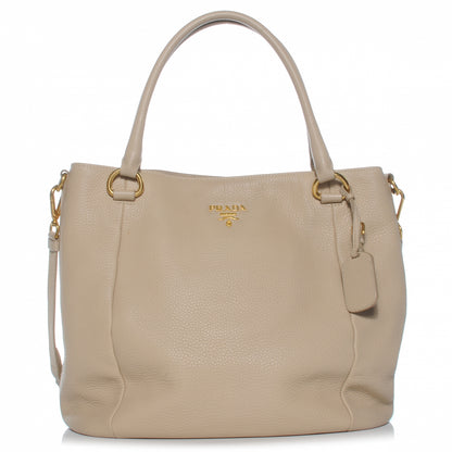 Prada Vitello Daino Tote Sabbia 1 of 8