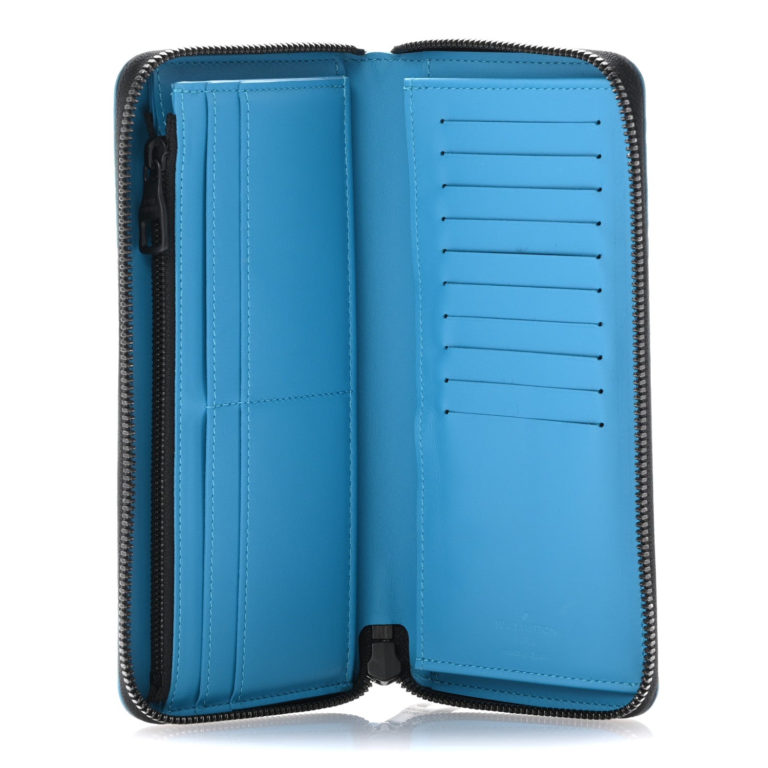 Louis Vuitton Taurillon Monogram Zippy Vertical Wallet Turquoise 5 of 12