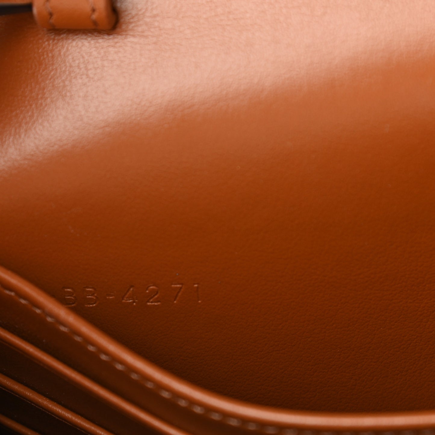 Triomphe Canvas Lambskin Wallet On Strap Tan