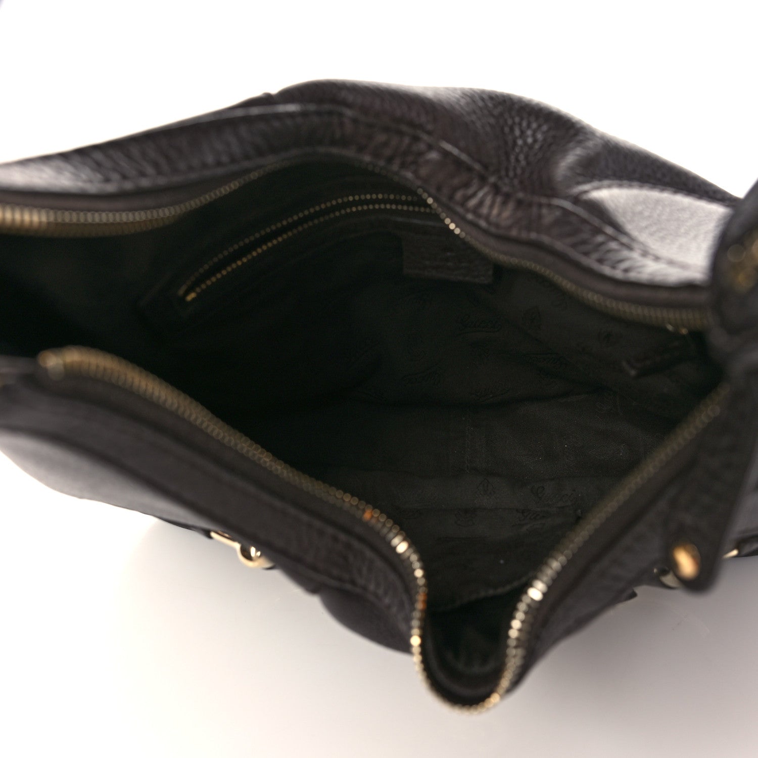 Gucci Calfskin Large Horsebit Web Hobo Brown 5 of 14