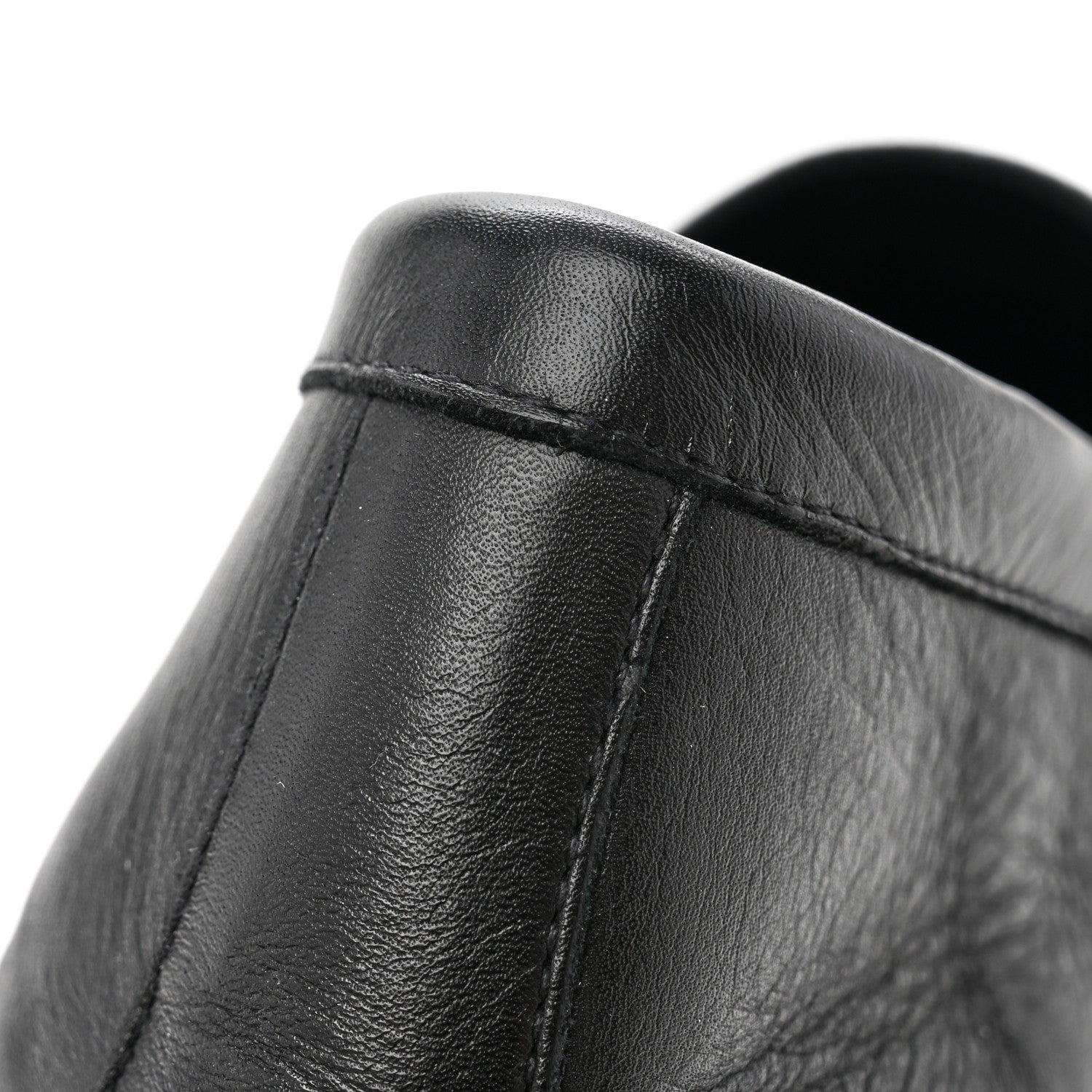 Christian Louboutin Calfskin Mens Monogram Apron Toe Flat Loafers 42 Black 10 of 11