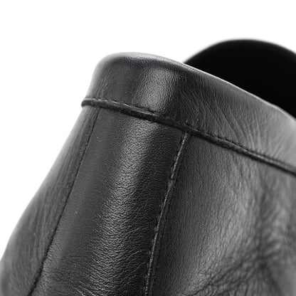 Christian Louboutin Calfskin Mens Monogram Apron Toe Flat Loafers 42 Black 10 of 11