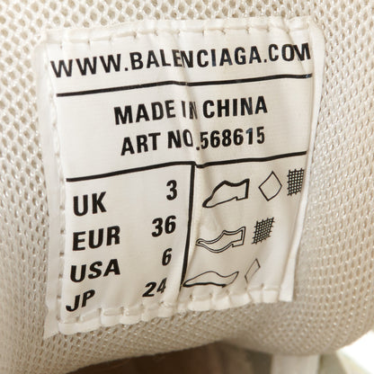 Balenciaga Rubber Mesh Tri-Color Womens Track.2 Open Sneakers 36 Mint Light Beige Grey 9 of 10