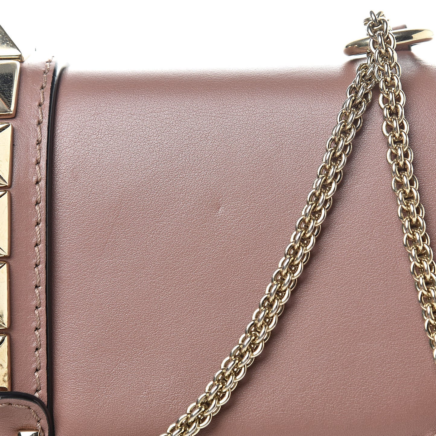 Vitello Medium Glam Lock Rockstud Flap Brownish