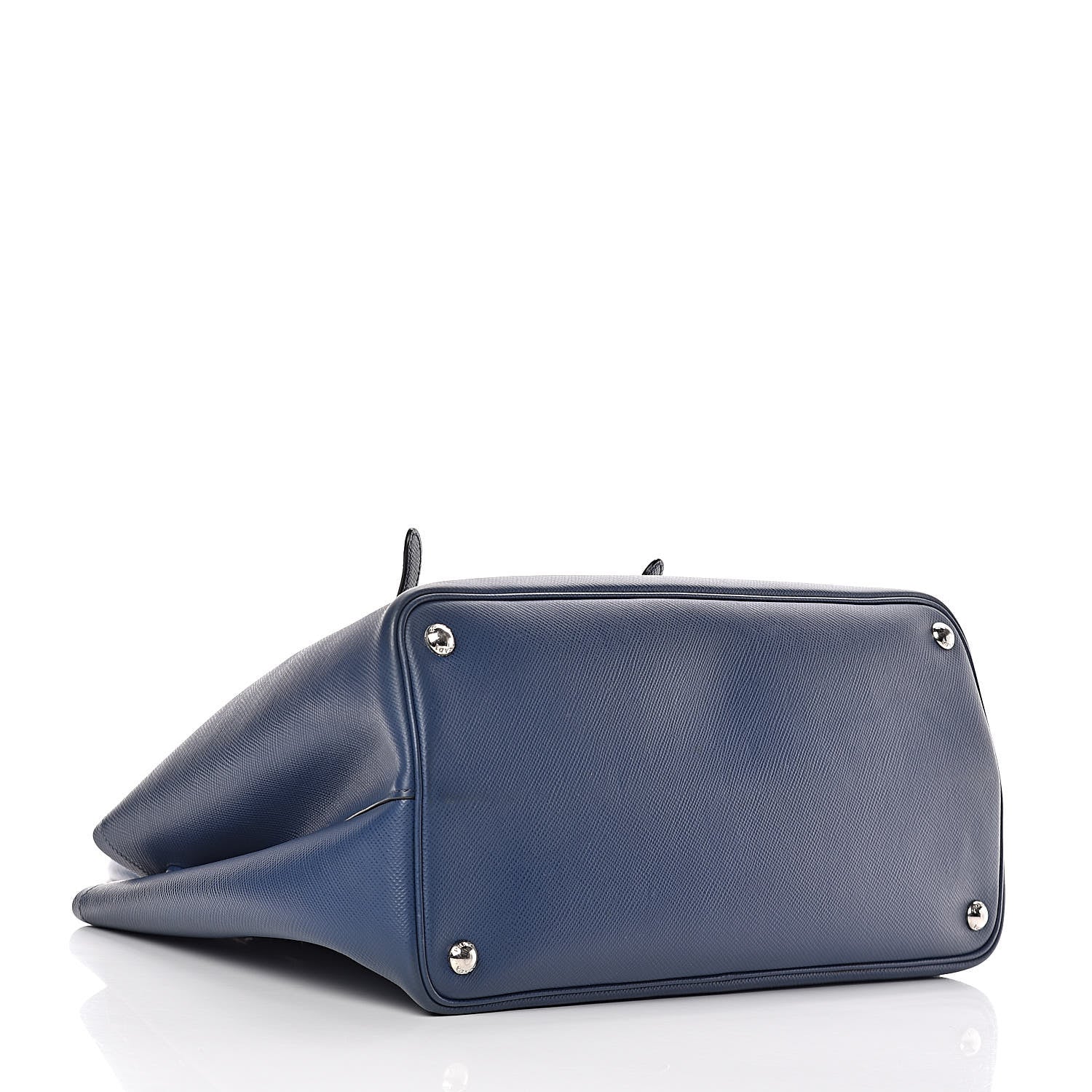 Prada Saffiano Cuir Medium Double Handle Tote Bluette 4 of 28