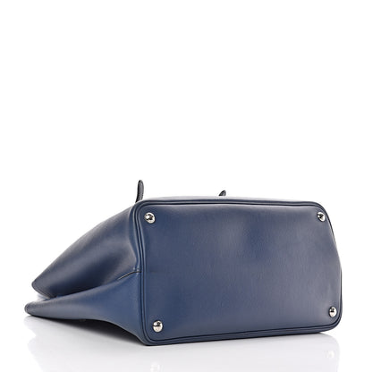 Prada Saffiano Cuir Medium Double Handle Tote Bluette 4 of 28