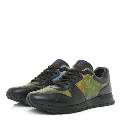 Louis Vuitton Calfskin Iridescent Monogram Rivoli Sneakers 10 Black 3 of 15