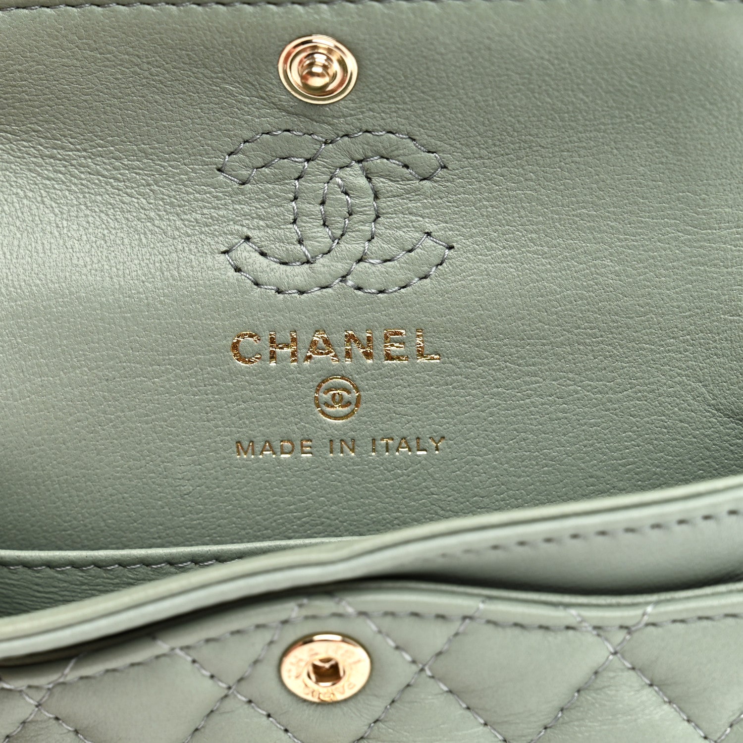Chanel Lambskin Quilted Mini Flap Bag Charm With Hook Green 6 of 7