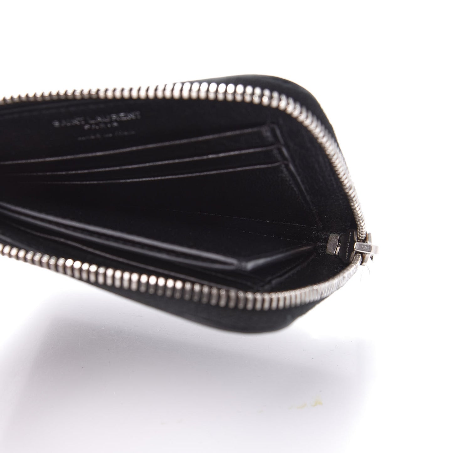 Calfskin Rider California Zipped Coin Pouch Wallet Black