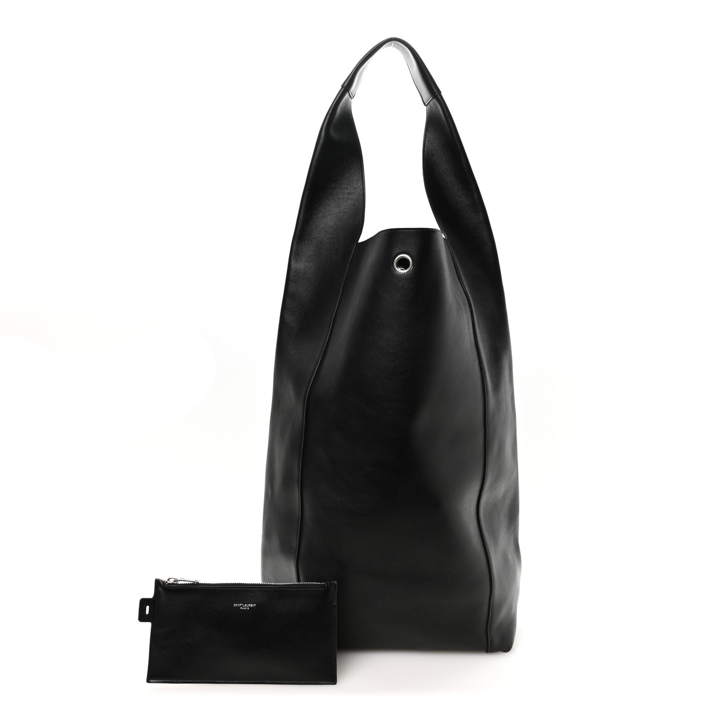 Supple Calfskin Large Tanger Hobo Black